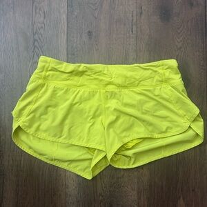 lululemon athletica Neon Yellow Athletic Shorts